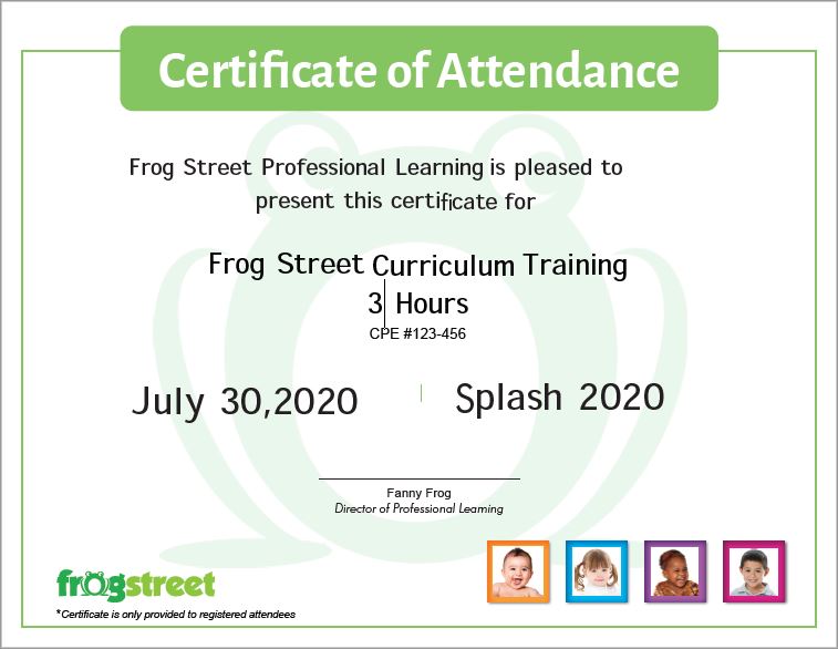 Splash 2020 Certificate